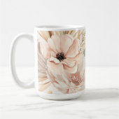 Gepersonaliseerde Modern Boho Waterverf Bloemen Pa Koffiemok (Links)