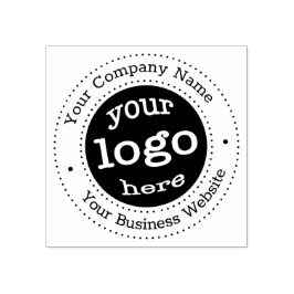 Gepersonaliseerde Modern Business Company Logo Rou Rubberstempel