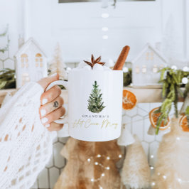 Gepersonaliseerde Modern Christmas Tree Hot Cacao  Koffiemok