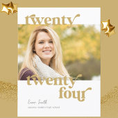 Gepersonaliseerde Modern Class van 2024 Foto Afstu Briefkaart