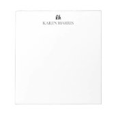 Gepersonaliseerde Modern Design Minimale Initialen Notitieblok (Voorkant)