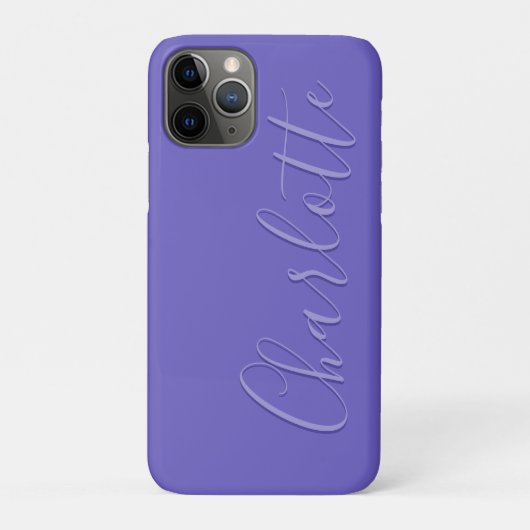 Gepersonaliseerde Modern Eenvoudig Paarse Case-Mate iPhone Case (Achterkant)
