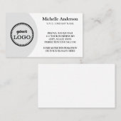 Gepersonaliseerde Modern elegante logo minimal whi Visitekaartje (Voorkant / Achterkant)
