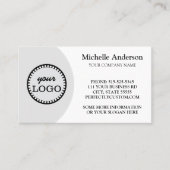 Gepersonaliseerde Modern elegante logo minimal whi Visitekaartje (Voorkant)