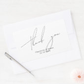 Gepersonaliseerde Modern en Stijlvol Dank u Rechthoekige Sticker (Envelop)