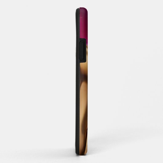 Gepersonaliseerde Modern-Fuchsia Paarse en Gold- Case-Mate iPhone Case (Achterkant/rechts)