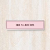 Gepersonaliseerde Modern ingelijst Jouw naam deurt Deurbordje (Voorkant)