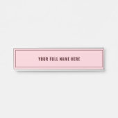 Gepersonaliseerde Modern ingelijst Jouw naam deurt Deurbordje (Voorkant)