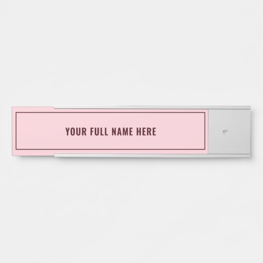 Gepersonaliseerde Modern ingelijst Jouw naam deurt Deurbordje (Voorkant)