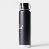 Gepersonaliseerde Modern Initiaal Monogram Naam Waterfles (Achterkant)