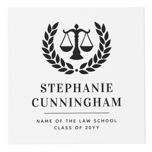 Gepersonaliseerde Modern Law School Afstuderen 3 F Kubus (Voorkant)