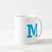 Gepersonaliseerde Modern Monogram Initiaal Letter  Koffiemok (Voorkant rechts)