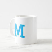 Gepersonaliseerde Modern Monogram Initiaal Letter  Koffiemok (Voorkant links)