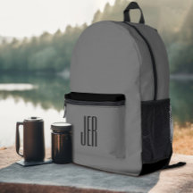 Gepersonaliseerde Modern Monogram Initialen Grijs 