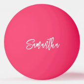 Gepersonaliseerde Modern Script Monogram naam Pingpongbal (Voorkant)