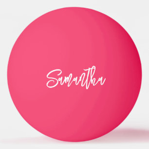 Gepersonaliseerde Modern Script Monogram naam Pingpongbal