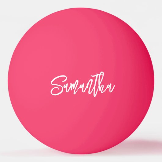 Gepersonaliseerde Modern Script Monogram naam Pingpongbal (Voorkant)