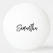 Gepersonaliseerde Modern Script Monogram naam Pingpongbal (Achterkant)