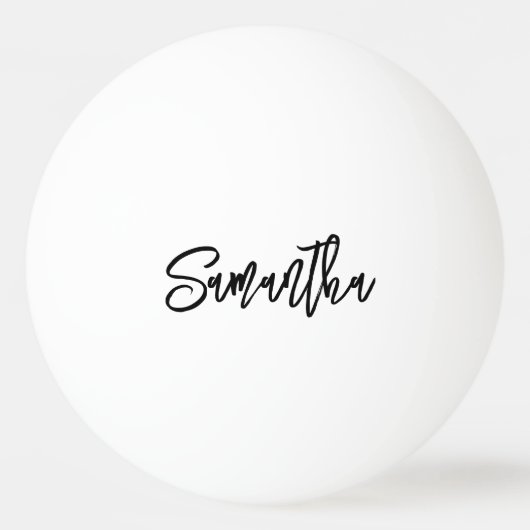 Gepersonaliseerde Modern Script Monogram naam Pingpongbal (Achterkant)