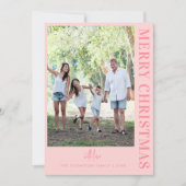 Gepersonaliseerde Moderne 10 Familie Foto's Minima Feestdagenkaart (Voorkant)