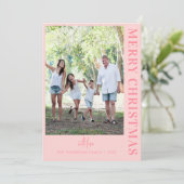 Gepersonaliseerde Moderne 10 Familie Foto's Minima Feestdagenkaart (Staand voorkant)