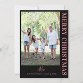 Gepersonaliseerde Moderne 10 Familie Foto's Minima Feestdagenkaart (Voorkant)