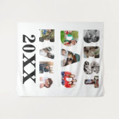 Gepersonaliseerde moderne 11 foto Beste papa ooit Wandkleed (Voorkant (horizontaal))