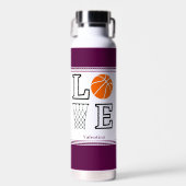 Gepersonaliseerde moderne aangepaste basketbalspel waterfles (Voorkant)