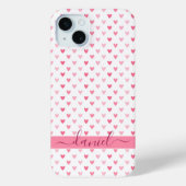 Gepersonaliseerde moderne aangepaste naam Roze Har Case-Mate iPhone Case (Achterkant)