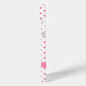 Gepersonaliseerde moderne aangepaste naam Roze Har Case-Mate iPhone Case (Achterkant / Links)