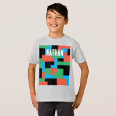 Gepersonaliseerde moderne Abstracte geometrische v T-shirt (Voorkant volledig)