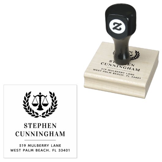 Gepersonaliseerde moderne advocaat advocaat rubberstempel (Gestempeld)