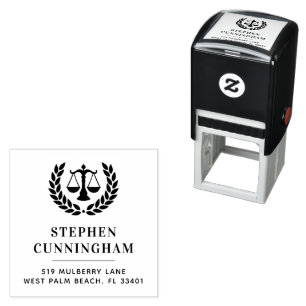 Gepersonaliseerde moderne advocaat advocaat zelfinktende stempel