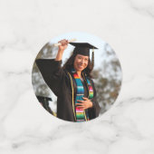 Gepersonaliseerde moderne afstudeerfeest foto confetti (Kleine voorkant)