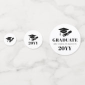 Gepersonaliseerde moderne afstudeerfoto confetti (Achterkanten)
