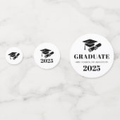 Gepersonaliseerde moderne Afstuderen foto Confetti (Achterkanten)