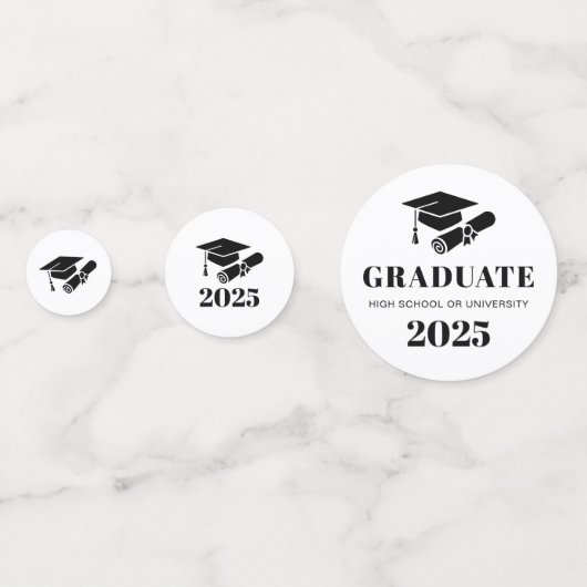 Gepersonaliseerde moderne Afstuderen foto Confetti (Achterkanten)