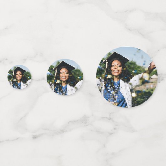Gepersonaliseerde moderne Afstuderen foto Confetti (Voorkanten)