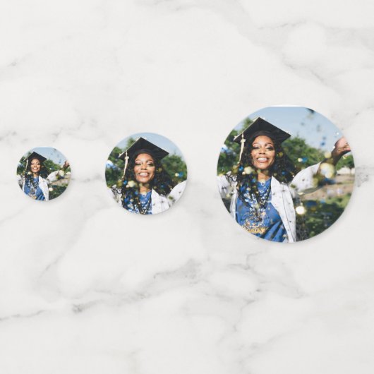 Gepersonaliseerde moderne Afstuderen foto Confetti (Achterkanten)