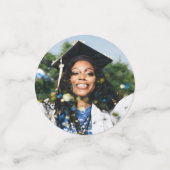 Gepersonaliseerde moderne Afstuderen foto Confetti (Kleine voorkant)