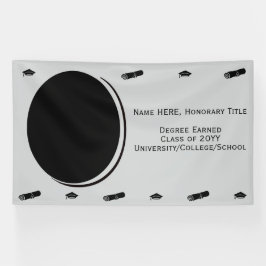 Gepersonaliseerde Moderne Afstuderen Foto, Diploma Spandoek