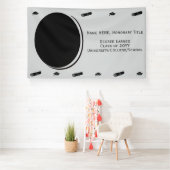 Gepersonaliseerde Moderne Afstuderen Foto, Diploma Spandoek (Insitu)