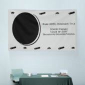 Gepersonaliseerde Moderne Afstuderen Foto, Diploma Spandoek (Beurs)
