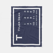 Gepersonaliseerde moderne Baby Milestone fotodeken Fleece Deken (Voorkant)