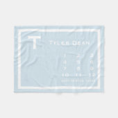 Gepersonaliseerde moderne Baby Milestone fotodeken Fleece Deken (Voorkant (Horizontaal))