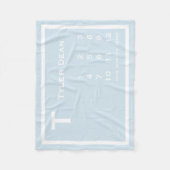 Gepersonaliseerde moderne Baby Milestone fotodeken Fleece Deken (Voorkant)