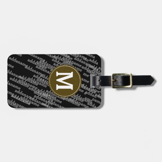 Gepersonaliseerde moderne bagage bagagelabel (Voorkant horizontaal)