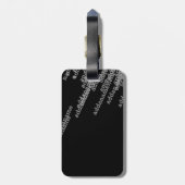 Gepersonaliseerde moderne bagage bagagelabel (Achterkant verticaal)