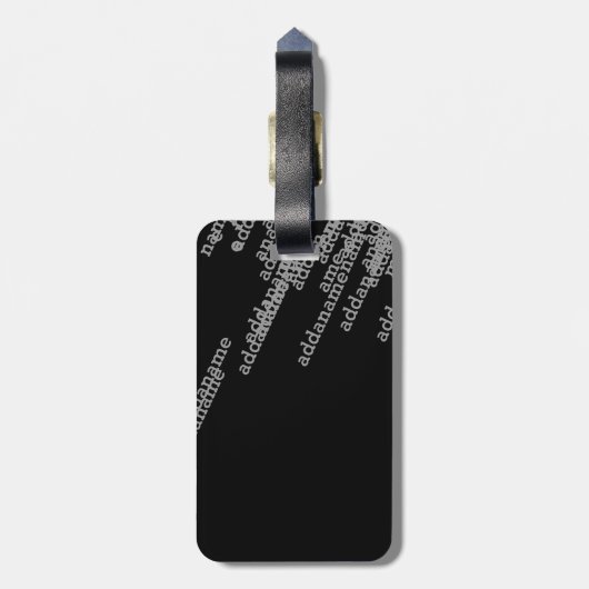 Gepersonaliseerde moderne bagage bagagelabel (Achterkant verticaal)