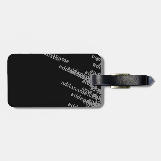 Gepersonaliseerde moderne bagage bagagelabel (Achterkant horizontaal)